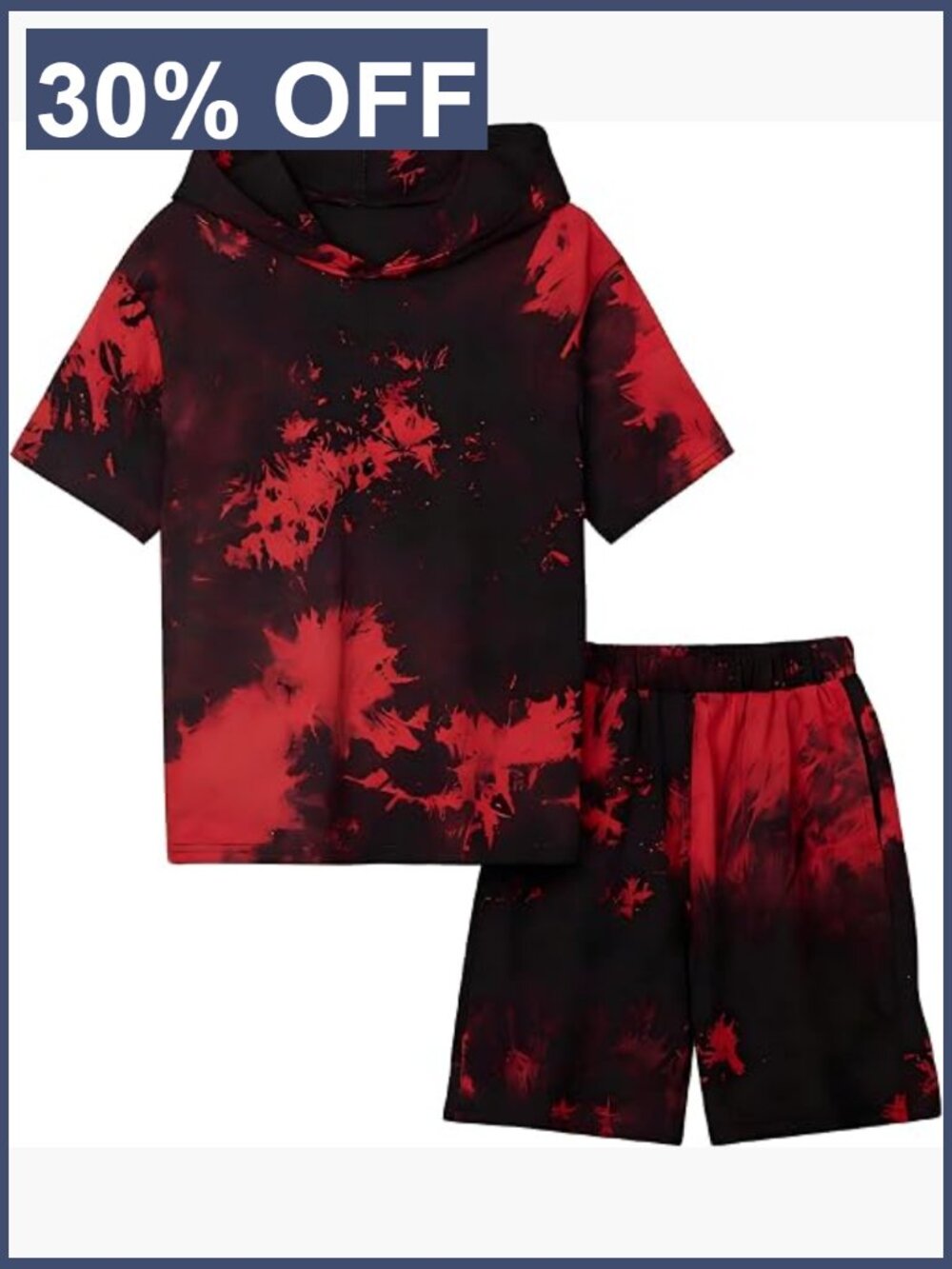 Boys Tie-Dye T-Shirt & Shorts Set Summer Clothes for Kids